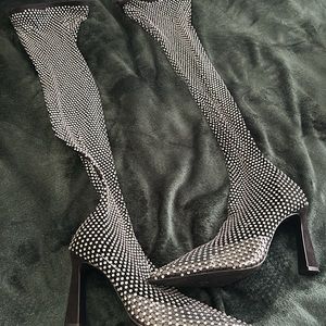 Authentic Shappire Rhinestone heels /Steve Madden  / no box avail